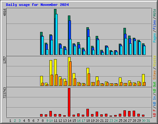 Daily usage for November 2024