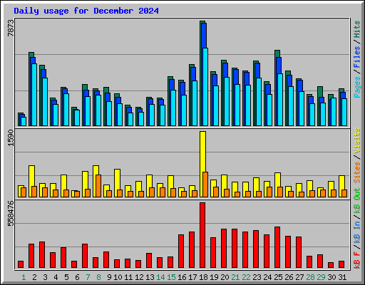 Daily usage for December 2024