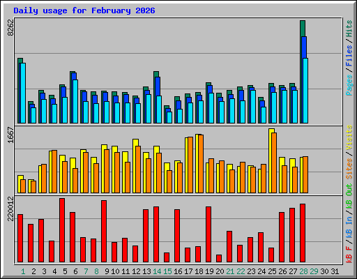 Daily usage for February 2026
