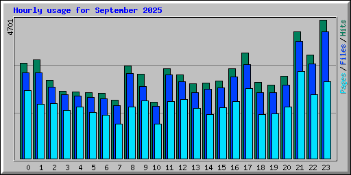 Hourly usage for September 2025